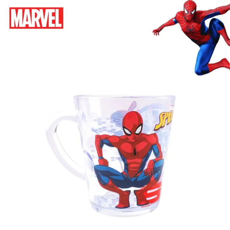 1 taza oficialmente licenciada de Marvel de Spider-Man, linda taza para fiestas, vajilla estética, ligera e irrompible.