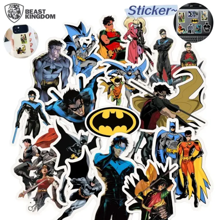 Beast Kingdom – Pegatinas Decorativas de Graffiti de Batman, Anime, Dibujos Animados en 2D, Elegantes e Impermeables, Personalizadas