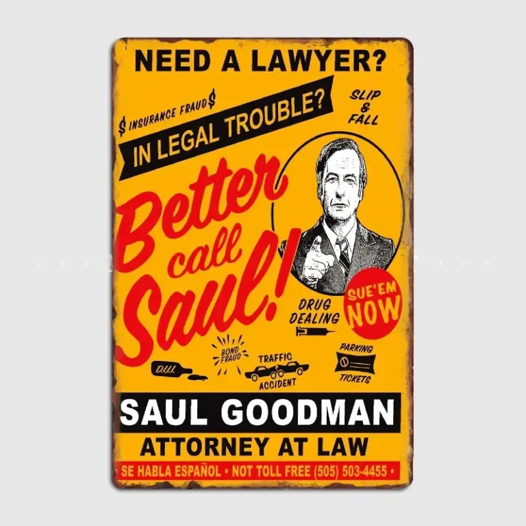Better Call Saul Goodman Breaking Bads póster de Metal, placa de garaje, Pub, Vintage, cartel de hojalata