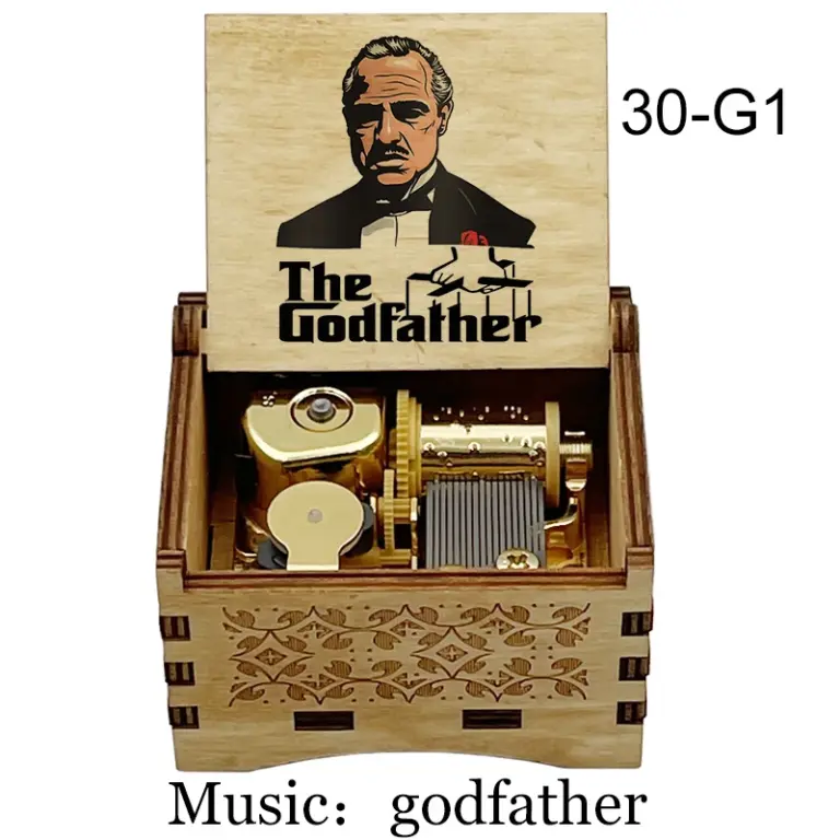 Caja de música del Padrino, caja de música de película Boutique, habla suavemente amor, tema Musical, amigos, familia, cumpleaños, regalo de Navidad, recuerdo