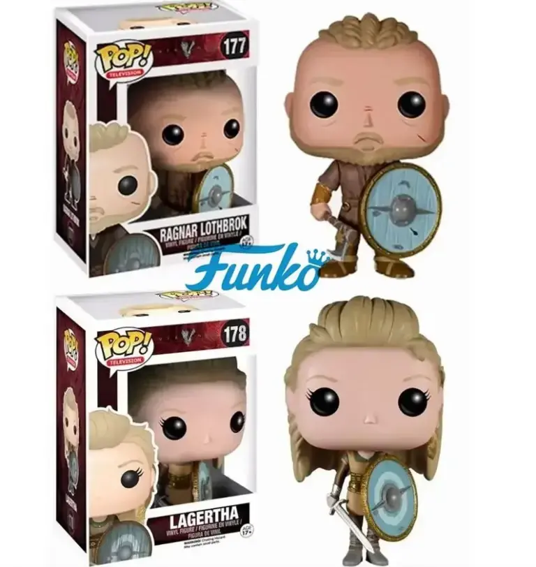 FUNKO POP Televisión Vikingar Lagertha 178 #   Ragnar Lothbrok 177 #   Figuras de vinilo de juguete, figuras de vinilo, colección de muñecos, juguetes