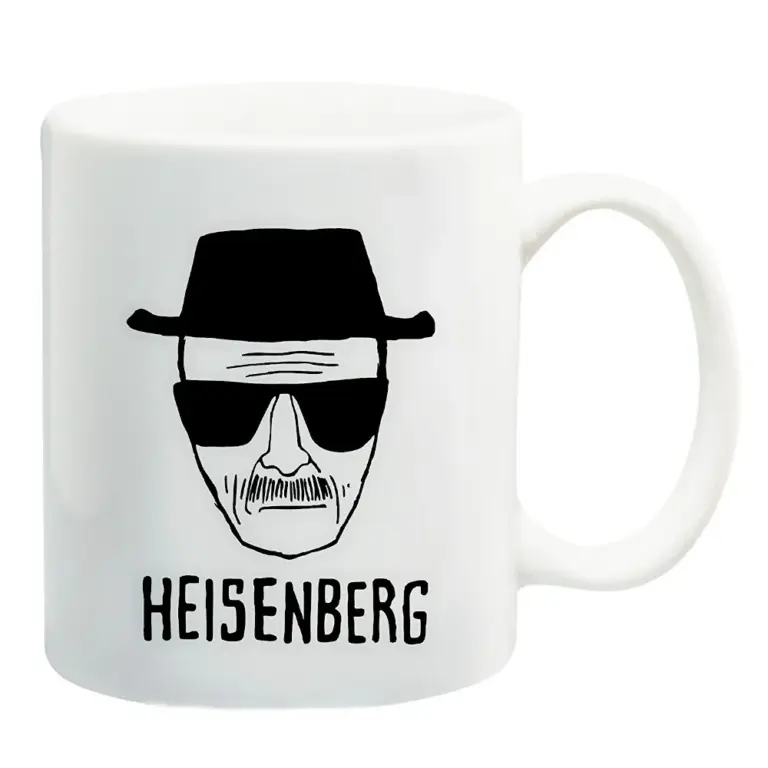 HEISENBERG Breaking Bad Walter taza blanca de té, calcomanía para el hogar, cerveza, taza de café, taza de regalo
