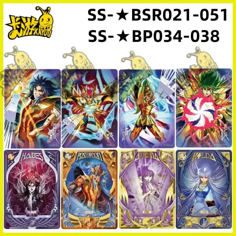 KAYOU Saint Seiya serie 4 edición limitada BSR BP juego completo tarjeta de colección rara Athena Pandora Anime juguete regalo de cumpleaños