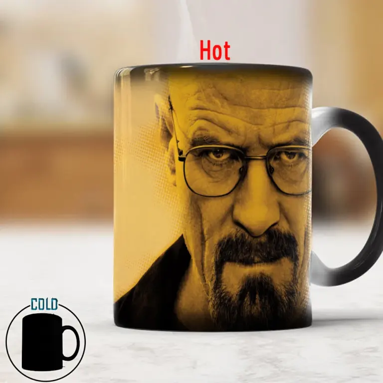 Taza de café creativa de cerámica mágica que cambia de Color, tazas de café, regalo de amigos, envío directo, Breaking Bad, 11oz