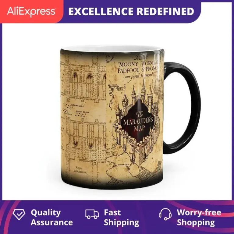 Taza mágica creativa, taza que cambia de Color, mapa de marauders, travalla, vino gestionado, taza de té, taza de bebida caliente, regalos creativos