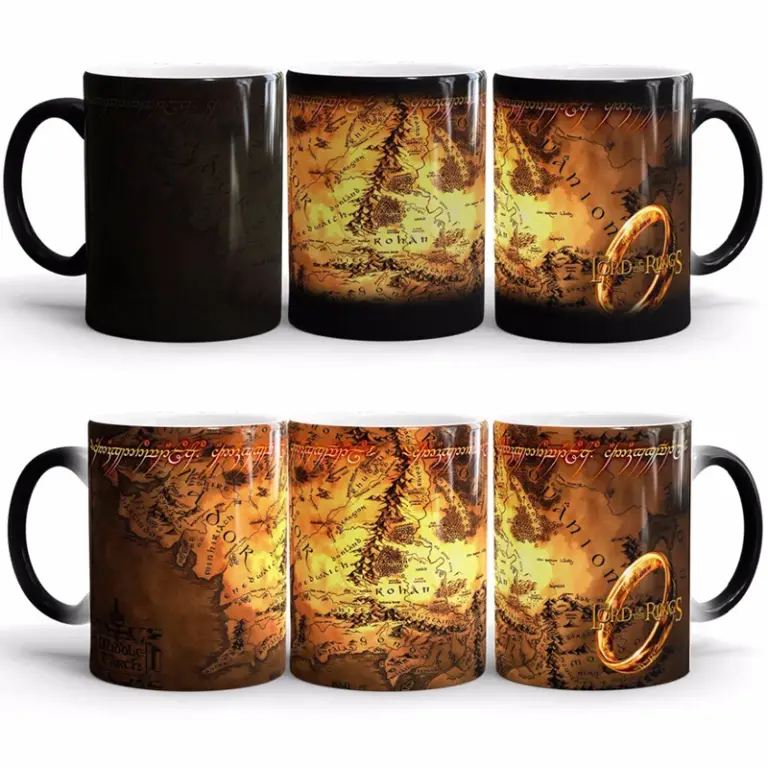 Tazas mágicas creativas, lugar misterioso, taza de bebida caliente, taza que cambia de Color, letra, Marauders, mapa, malafa, taza de vino administrada, regalo