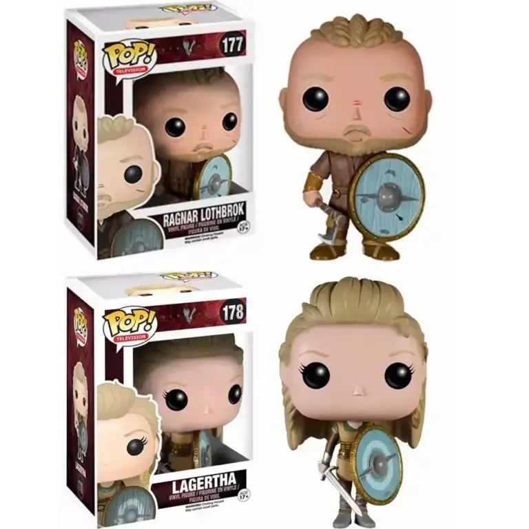 Televisión FUNKO POP Lagertha 178 #   Ragnar Lothbrok 177 #   Figuras de vinilo de juguete, figuras de vinilo, colección de muñecos, juguetes