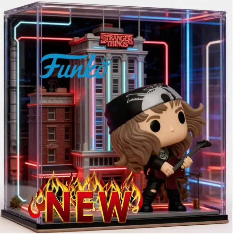 Funko Pop Stranger Eddie Munson Things # Figura de vinilo de guitarista que brilla en la oscuridad, Dustin Lucas, adorno coleccionable para escritorio, 1462