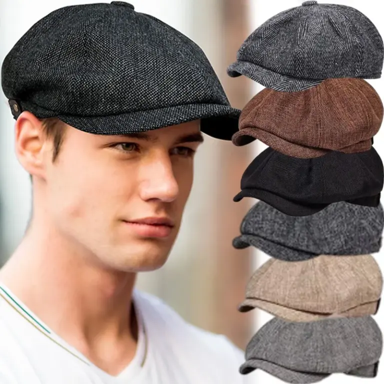 2025 nuevo sombrero clásico para hombres gorras Vintage Retro Tweed Peaky Blinders boina sombrero gorra plana con visera sombreros de calle para mujeres hombres