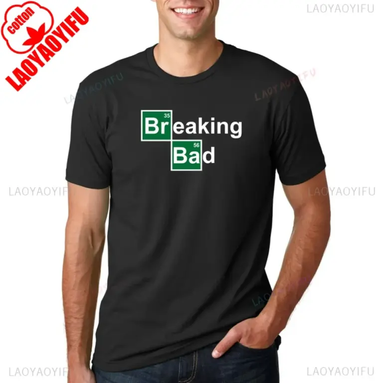 Breaking Bad Heisenberg Walter camiseta blanca Casual moda ropa informal suelta Hip Hop Camiseta de algodón estilo Harajuku camiseta Unisex