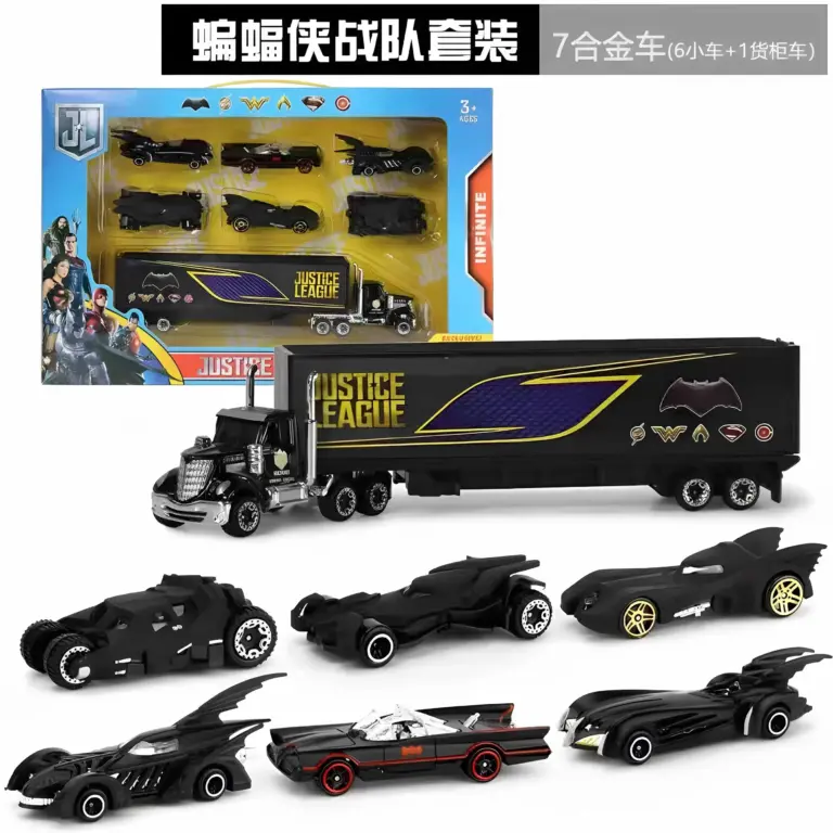 Batman-Juego de coches modelo de aleación de 6 generaciones, vaso de 6 uds., colección de muebles a escala 1:64 para decoración del hogar y regalo para habitación de niños
