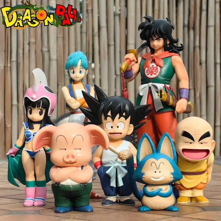 Nuevas Figuras de Anime de Dragon Ball Z Super Saiyan Son Goku, Muñecos de Krillin, Chichi, Bulma, Puar y Oolong