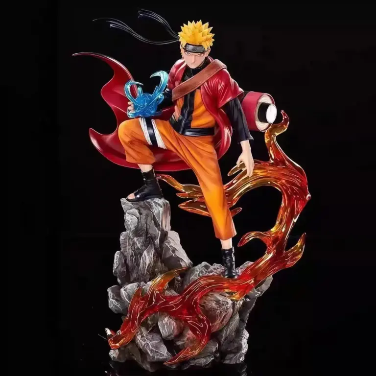 Figura de Anime Naruto de 23 cm, Modelo de Acción de Uzumaki Naruto y Uchiha Sasuke, Estatua de PVC, Adorno de Escritorio, Juguetes Coleccionables, Regalo
