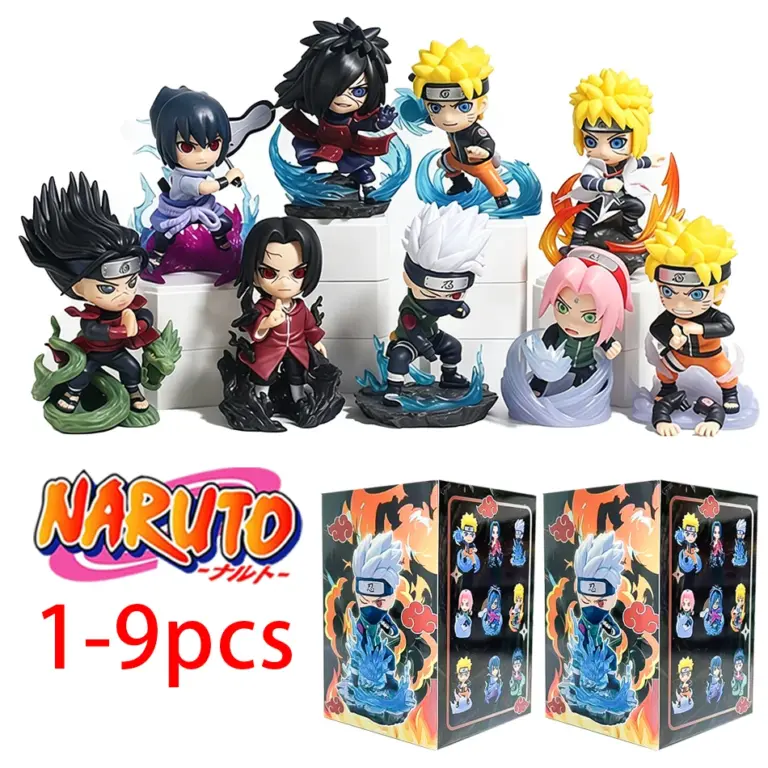 Set de Figuras de Acción Naruto en Caja Ciega, Versión Q, Figuras de Anime de PVC, Uzumaki, Sasuke, Itachi, Kakashi, Colección, Modelo, Regalo de Escritorio