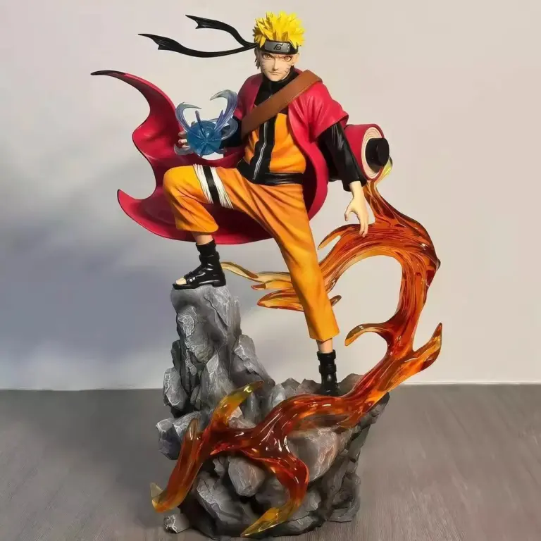 Figura de Anime de Naruto, Uzumaki Naruto, Uchiha Sasuke, Modelo de Acción, Estatua de PVC, Adorno de Escritorio, Juguetes Coleccionables, Regalo, 23 cm