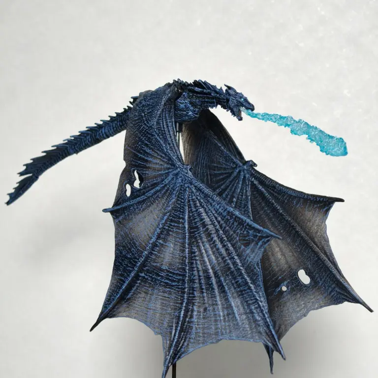 Figura de acción coleccionable de Dragón de Hielo de Juego de Tronos con fuego móvil, modelo de escritorio, regalo de cumpleaños