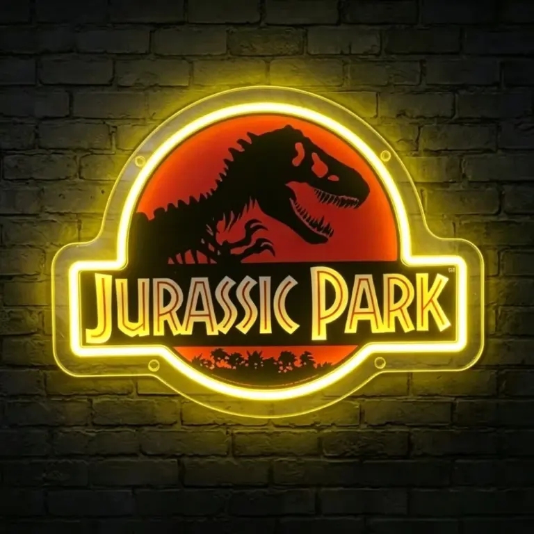 Letrero de Neón de Dinosaurio, Luz LED Regulable para Decoración de Dormitorio, Sala de Juegos, Parque Jurásico, Regalos de Cumpleaños para Niños