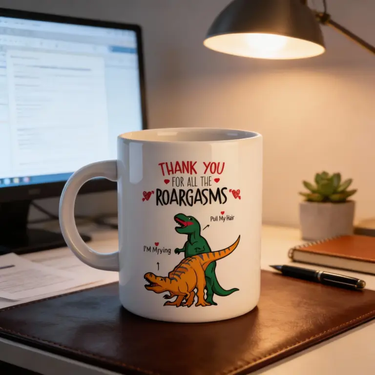 Taza de Café con Diseño Divertido de Dinosaurio, Taza de Cerámica Humorística y Divertida, Regalo Novedoso para Parejas, Aniversario, Cumpleaños, San Valentín