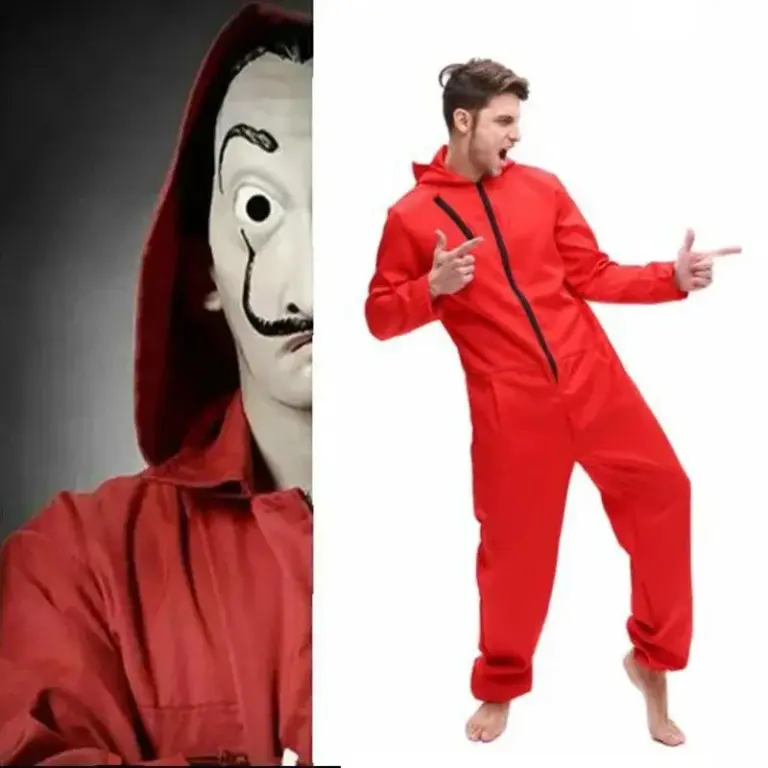 Disfraz de Cosplay de Paper Money House, Masque Dali Dali, Rouge, One Piece, Actuación de Anime de Halloween, Nuevo