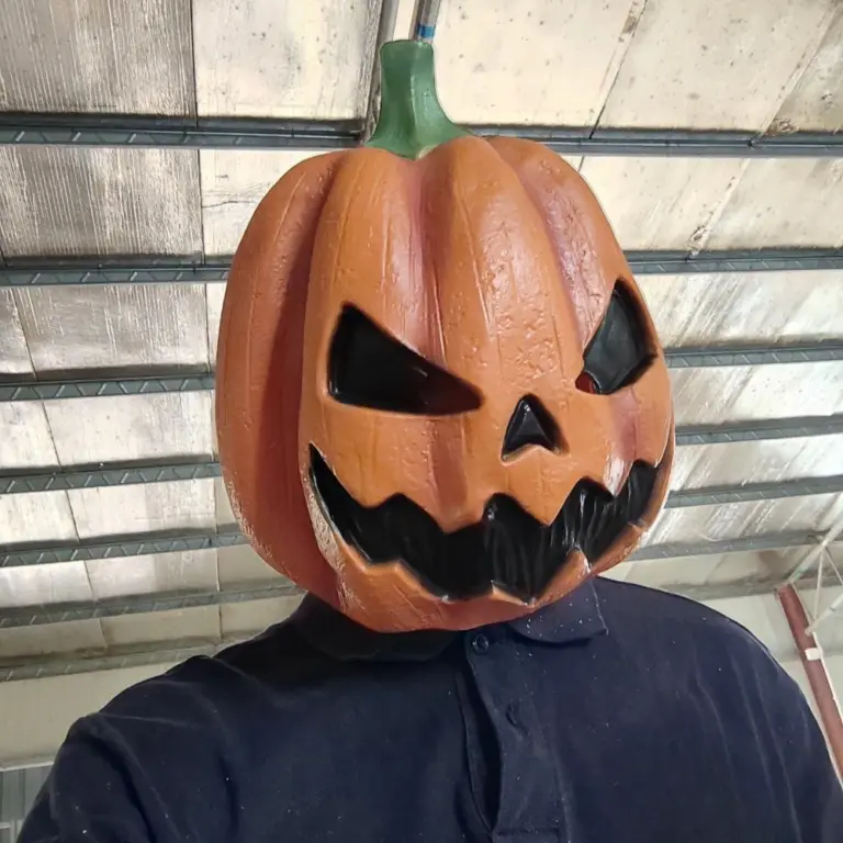 Máscara de Látex de Cabeza de Calabaza Malvada de Halloween, Máscara de Disfraz de Cabeza Completa para Cosplay, Fiesta, Casa Embrujada, Carnaval