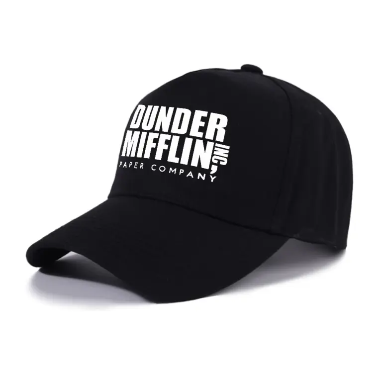 Gorra de béisbol clásica con logotipo de Dunder Mifflin, sombreros atléticos unisex, tamaño ajustable, Gorras con estampado gráfico para exteriores