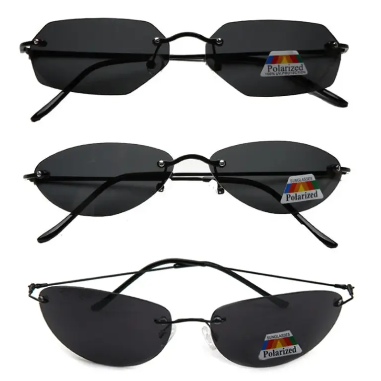 3 gafas de sol polarizadas Mix Matrix Neo Style ultraligeras sin montura para hombres, gafas de sol de diseño de marca para conducir, gafas de sol para deportes al aire libre