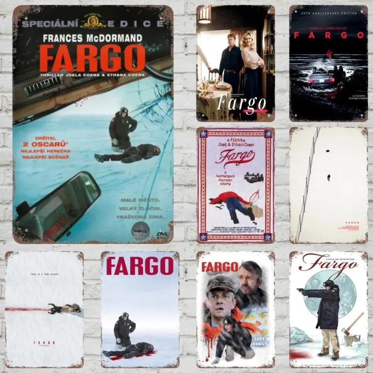 Fargo película Vintage Metal estaño carteles decoración Retro placa de Metal arte de la pared Decoración para garaje Bar
