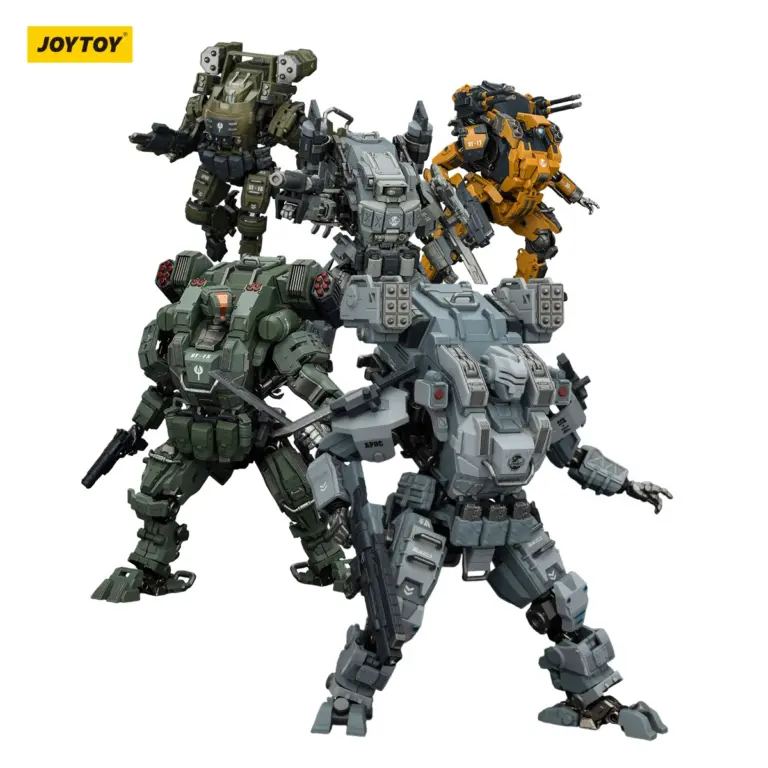 Figuras de Acción JOYTOY Dark Source 1/25, Serie APOC Mech, Sky Tempest Falcon 02, Storm Surge Annihilator 02, Bedrock Fury
