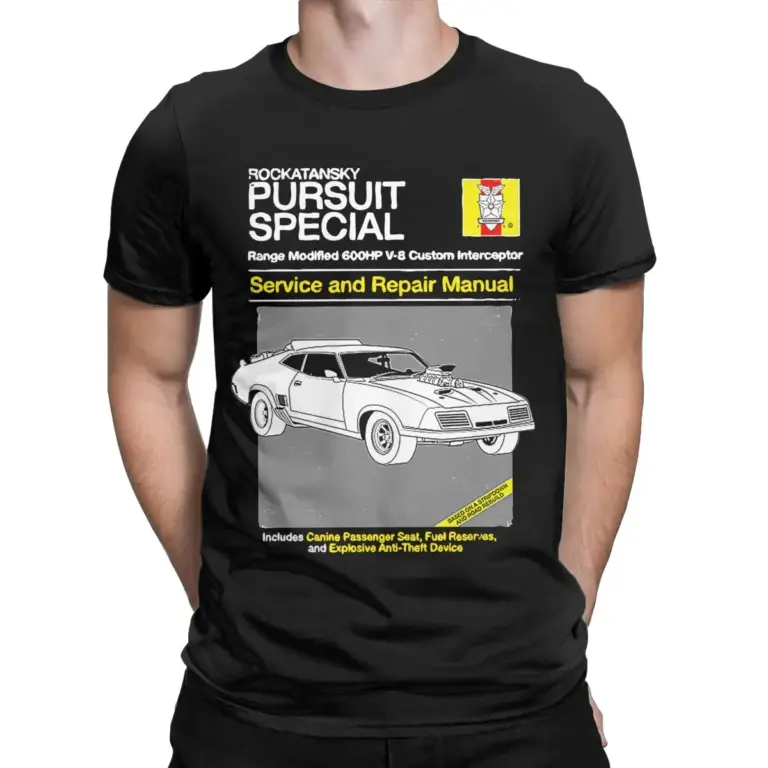 Camiseta de manga corta para hombre, camisa de algodón de V-8, reparación de servicio Interceptor, Mad Max Fury Road, ropa de cuello redondo