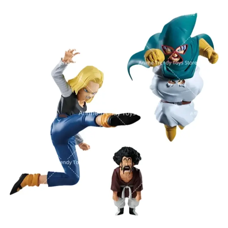 En Stock BANPRESTO Dragon Ball Z MATCH MAKERS Mighty Mask Mr. Satan Androide 18 Figura Modelo de Anime Juguete WY